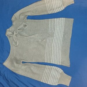 New York & Company Off-Shoulder Gray Sweater